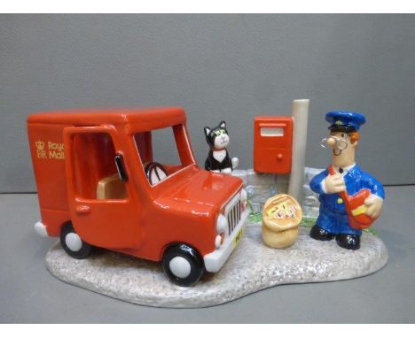 A Coalport ceramic limited edition "Early in the Morning" group, in celebration of Postman Pat's 25th Anniversary 348/4950.