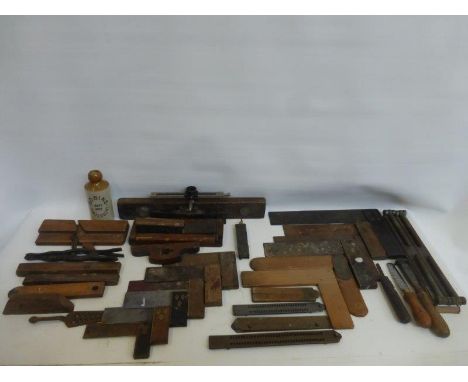 A good selection of antique and later woodworking tools. Some named.