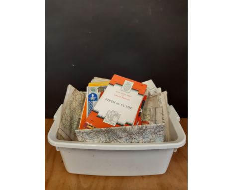 Quantity of Ordnance Survey and other folding maps