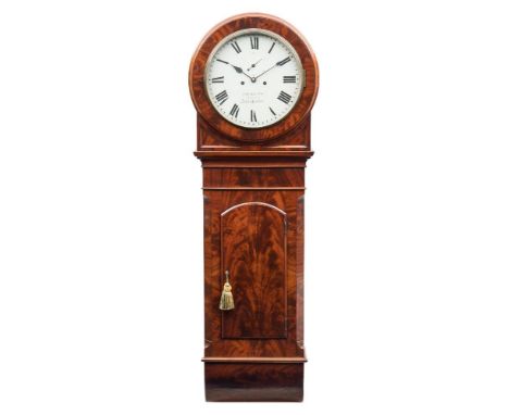 J. Hall & Co, Manchester a mahogany wall clock: the weight-driven eight-day duration movement striking the hours on a bell an