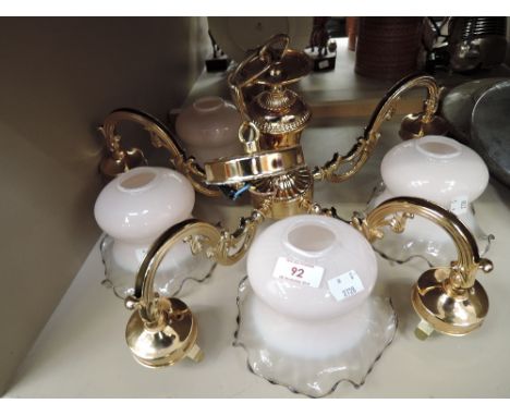 A vintage ceiling light fitment 