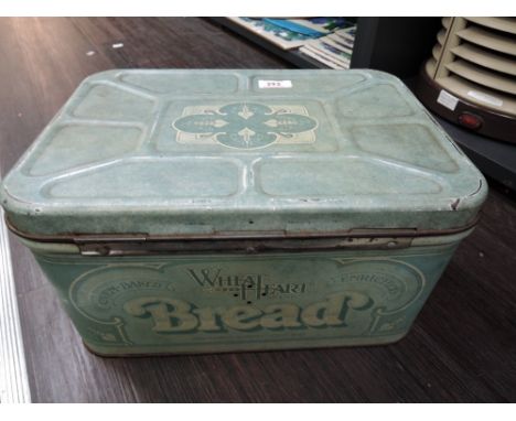 A vintage printed bread bin