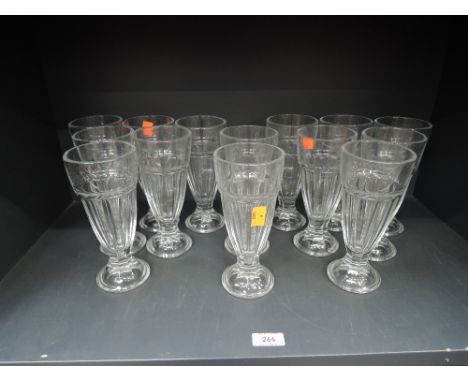 A selection of vintage ice cream sundae glasses