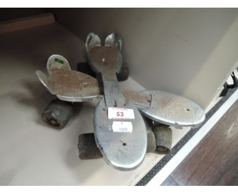 A pair of vintage roller skates