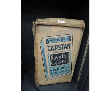 A vintage Capstan Navy Cut Cigarettes advertising box also marked LMS goods railway