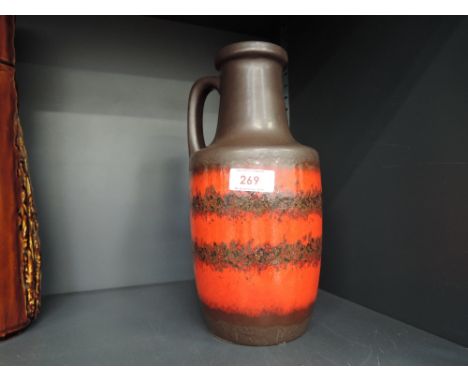 A vintage fat lava design vase West German pottery