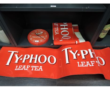 A vintage advertising wall clock for Typhoo tea 