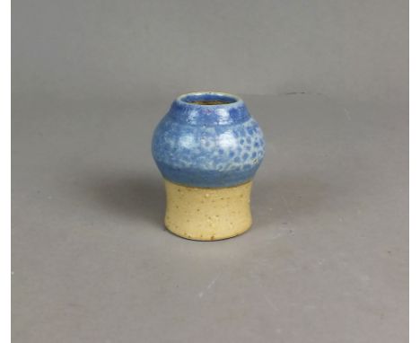 A rare Doulton Lambeth art pottery vase by A.G Hopkins dated 1927, of baluster form and with partial experimental blue glaze,