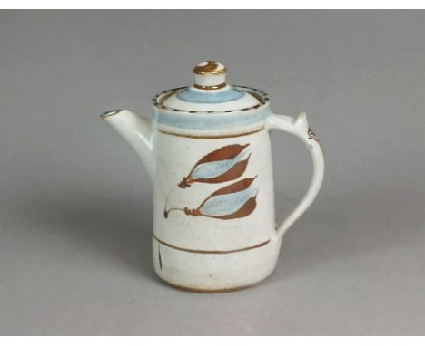 Danlami Aliyu (Nigerian, 1952-2012) a studio pottery hot water jug and cover, iron brushwork on an opaque glaze, potters' sea