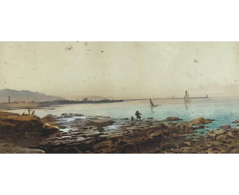 Andrew Maccallum (1821-1902), The first glimpse of Alexandria, signed lower left, watercolour, 24 x 49cm, together with a wat