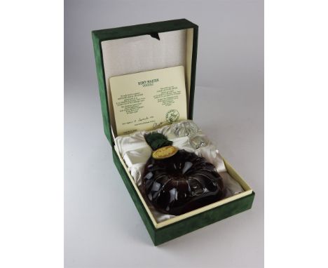 A Remy Martin fine champagne cognac in crystal decanter, cased with certificate dated 19th September 1990, carafe No. H1999 7