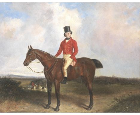 Thomas Hillier Mew (British, 19th Century)Hunting Portrait of Mr Assheton-Smith signed 'TH Mew 1865', oil on board 29 x 37cm 