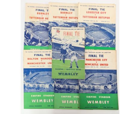Football memorabilia - a collection of Football Association programmes, circa 1951 to 1962, to include the 'Final Tie- Saturd