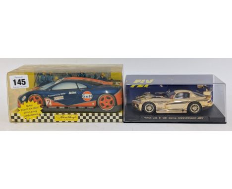 Bentleys Of London, 'Gulf 2 Orange McLaren F1' confectionary tin, with a Fly, E7- 'Viper GTS-R Oro (Gold)' anniversary editio
