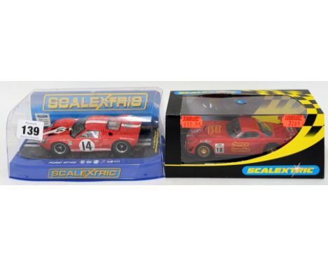 Scalextric, C2209- 'TVR Speed 12 Demon Tweeks'' model slot car, with Scalextric- Ford- C3630- 'Ford GT40 1966 Le Mans Sutclif