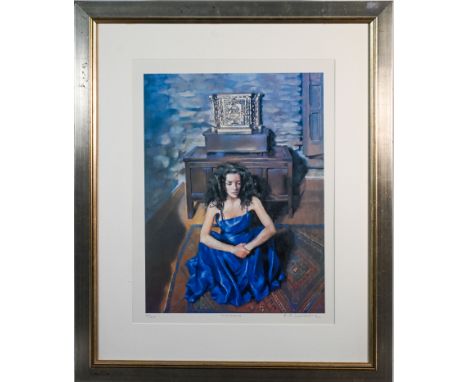 Robert O. Lenkiewicz (1941-2002), limited edition print 'Anna Seated' 364/475, with pencil signature, framed and glazed, over