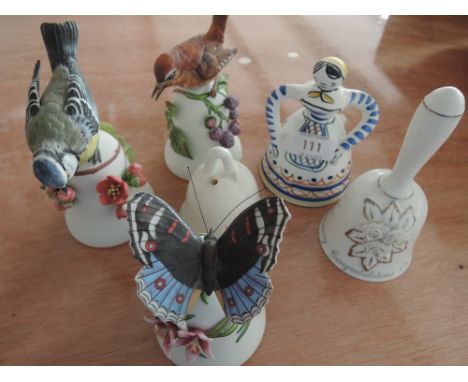 A collection of ceramic bells