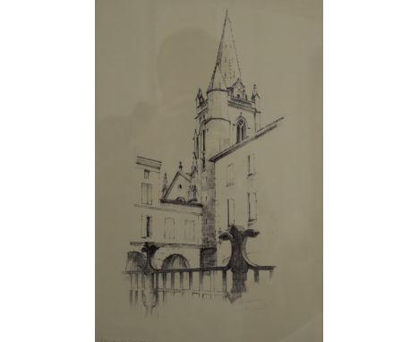Two Continental Architectural prints, each framed and glazed. The largest 27 x 41 cm.