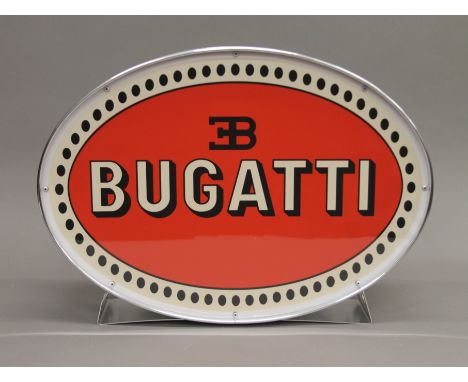 A Bugatti LED light sign. 43.5 cm wide.
