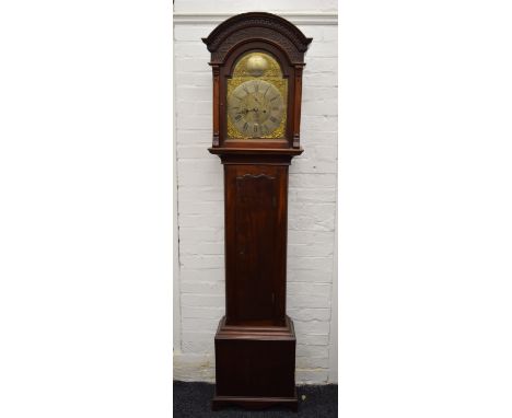 An early 19th century mahogany eight-day longcase clock, the silvered brass dial inscribed for John Barr Port Glasgow. 210 cm