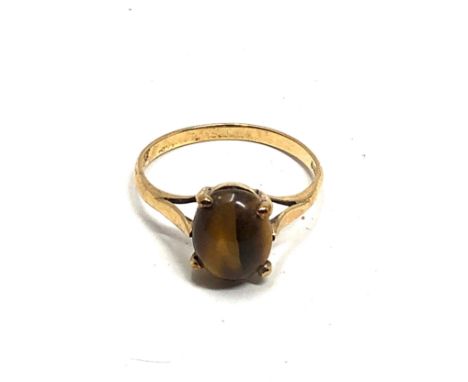 9ct gold tiger's eye ring (1.9g) 