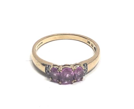 9ct gold ruby &amp; diamond ring (2.3g) 