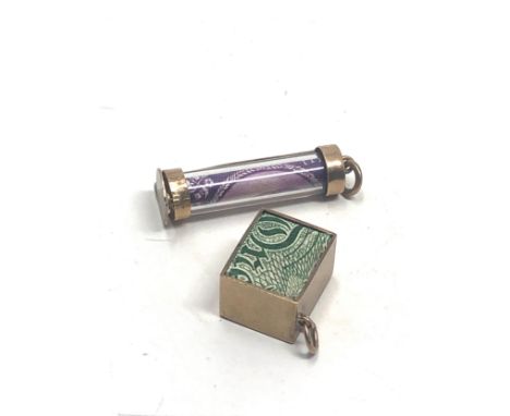 2 x 9ct gold vintage emergency money charms (5.5g) 