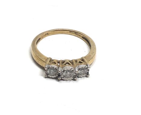 9ct gold vintage diamond ring (3.2g) 