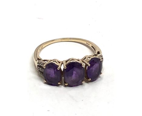 10ct gold amethyst dress ring (2.8g) 