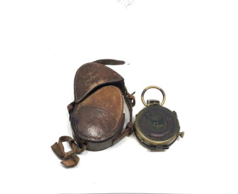 ww1 british military compass dated 1917 verners pattern with leather case 