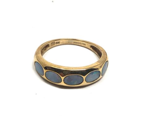 9ct gold opal  dress ring (2g) 