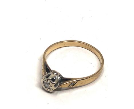 9ct gold diamond ring (1.5g) 