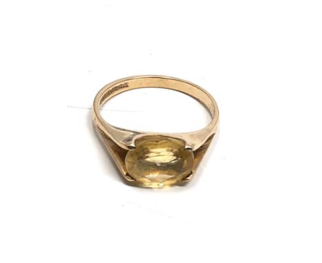 9ct gold citrine ring (3.1g) 