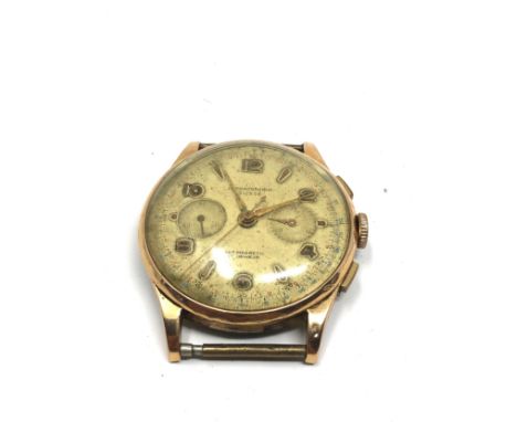 Vintage suisse chronograph gents wristwatch non working 