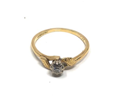 18ct gold vintage diamond ring (3g) 