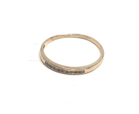 9ct gold diamond channel setting half eternity ring (1g) 