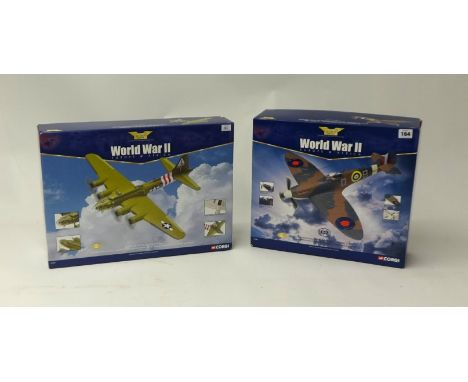 Corgi Aviation Archive - 2 models including Supermarine Spitfire and Bowing B17F scale 1:32 and 1:72