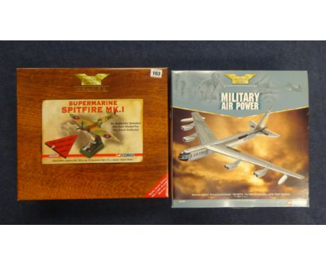 Corgi Aviation Archive 4 models including Super Marine Spitfire MK1, a Mustang, scale 1:32