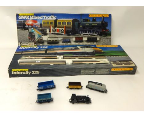 Hornby railways R GWR mixed traffic electric train set, also an intercity 225 electric train set together with various box ac