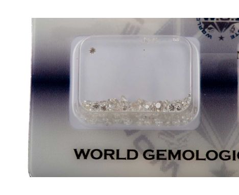 **CERTIFICATED PARCEL OF UNMOUNTED DIAMONDS,weighing approximately 5.46 carats, colour grade G - K, clarity grade SI1 - I1, w