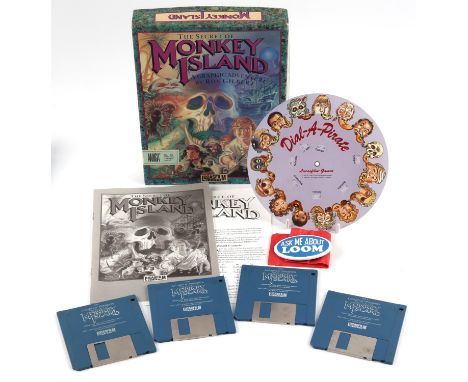 Commodore Amiga The Secret Of Monkey Island 'Big Box' Version Item is complete and boxed with game, manual, 'Piracy Wheel' et