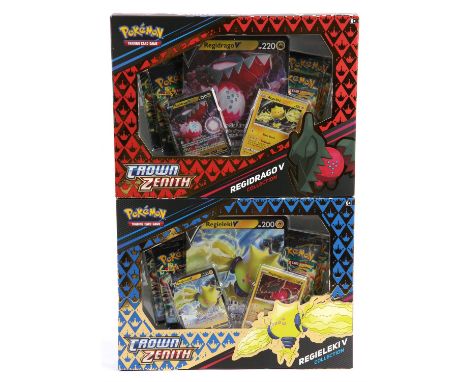 Pokemon TCG - Crown Zenith Collection - Regieleki V and Regidrago V boxes - Brand New/Sealed Condition Report:  Items are sea