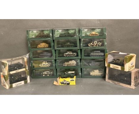 A selection of model military vehicles by Atlac Collections, Victoria and Solido, Boxed 
