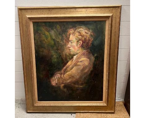 A portrait of a gentleman, oil on canvas signed Ivonouc 