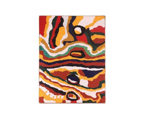 Lucy Yukenbarri Napanangka (Aboriginal, 1934 - 2003), 'Warlayirti Art', signed and titled verso, oil on canvas, 100.5 x 75.5 