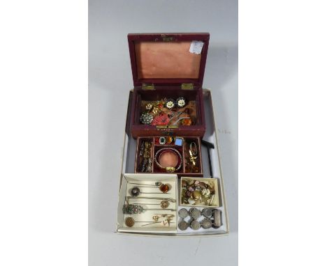 A Collection of Costume Jewellery to Include Hat and Stick Pins, Coin Bracelets and Brooches etc Together with Sekonda Ladies