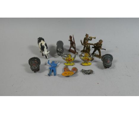 A Collection of Vintage Britains WWI Army Figures, Farm Yard Animals Etc 