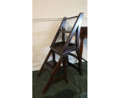 A Reproduction Metamorphic Step Chair, 89cm High 