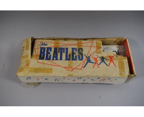 A Cased Set of Four Beatles Glasses by Joseph Land &amp; Company Ltd, London with Transfer Print Portrait Decoration to Glass