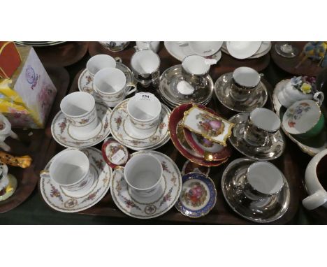 A Collection Two Coffee Sets to Include Limoges and Royal Worcester Together with Continental China 